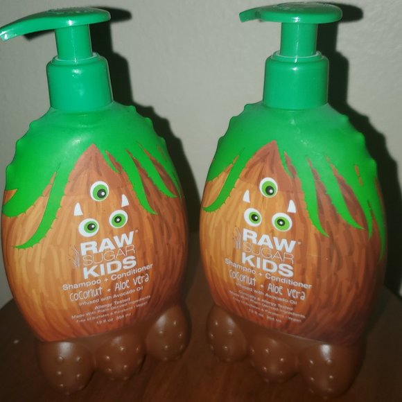 RAW Bath Raw Sugar Kids Shampoo Conditioner Coconut Aloe Vera